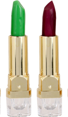 

Personi Waterproof Premium lipstick set of 2 ( Sea Green & light Burgandy color/shades - A)(Multicolor, 3.5 ml)