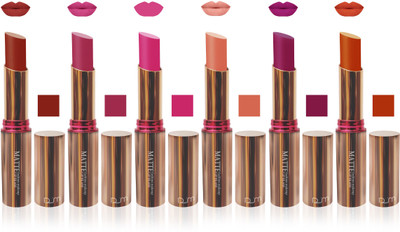 

FEMINA09 seven seas vlvet matte lipstic makeup cosmetic 7 day series colletion combo mi set of 6(Multicolor, 30 g)