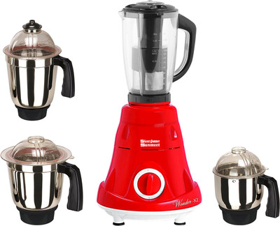 

SilentPowerSunmeet MG18 TA 205 ( 1 Large Jar, 1 Medium Jar and 1 Chuntey Jar) 1000 W Juicer Mixer Grinder(Red, 4 Jars)
