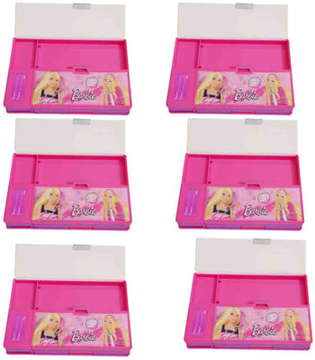 

PTCMart Barbie Flowers Art Plastic Pencil Boxes(Set of 6, Multicolor)