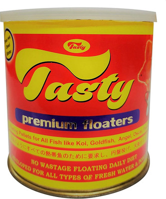 

Tasty Premium Floaters (400ml) | Floating Pellets For All Fishes Like GoldFish | Angel | Parrot | Oscar | Koi | 400 ml Dry Fish Food