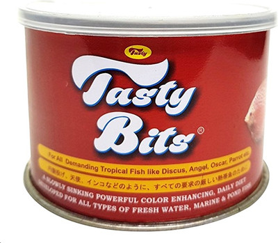 

Tasty Bits Food (200ml) | For All Demanding Tropical Fish Like Discus | Angel | Oscar | Parrot | 200 ml Dry Fish Food