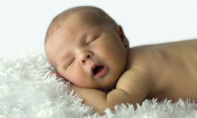 Cute Baby sleeping with open mouth Poster Paper Print(12 inch X 18 inch, Rolled)