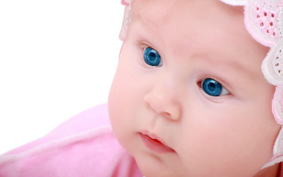

Cute Baby with Blue Eye close up Poster Paper Print(12 inch X 18 inch, Rolled)
