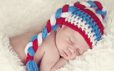 

Cute Baby Sleeping with cap Poster Paper Print(12 inch X 18 inch, Rolled)