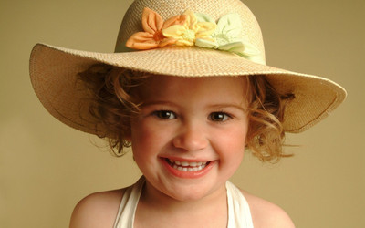 

Cute baby girl with colourful hat Poster Paper Print(12 inch X 18 inch, Rolled)