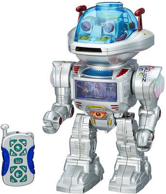 

Kiditos Radio Remote Controlled RC Dancing Robot w/ R/C Missile Disc Launcher(Silver)