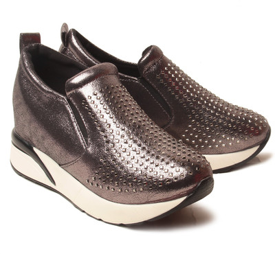 Klaur Melbourne Slip On Sneakers For Women(Grey