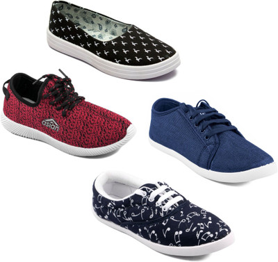 

Asian Women Casual & Running Shoes Combo Pack of 4 Casuals For Women(Multicolor