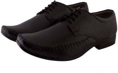 Smoky Smart Formal Shoes Lace Up For Men(Black)
