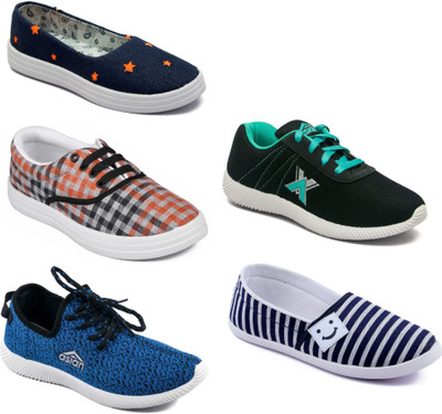 

Asian Women Casual & Running Shoes Combo Pack of 5 Walking Shoes For Women(Multicolor