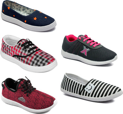 

Asian Women Casual & Running Shoes Combo Pack of 5 Casuals For Women(Multicolor