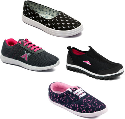 

Asian Women Casual & Running Shoes Combo Pack of 4 Casuals For Women(Multicolor
