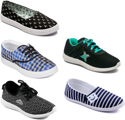 

Asian Women Casual & Running Shoes Combo Pack of 5 Walking Shoes For Women(Multicolor