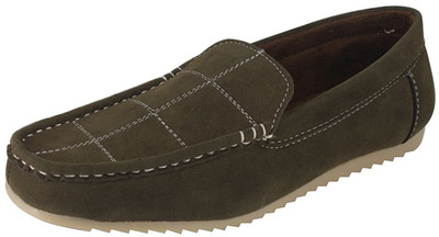 

GOVINDSHREE Olive Party Look Lofer Loafers For Men(Olive