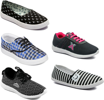 

Asian Women Casual & Running Shoes Combo Pack of 5 Casuals For Women(Multicolor