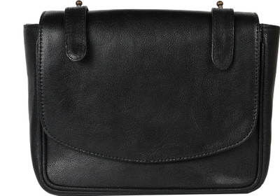 

PRISTINO Women Formal Black Genuine Leather Sling Bag