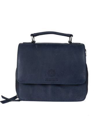 

PRISTINO Women Formal Blue Genuine Leather Sling Bag