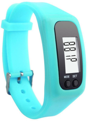 

RHONNIUM ™ Walking Distance Watch Bracelet pedometer, Run Step Watch Bracelet Calorie Counter Digital LCD(Blue Strap, Size : Free Size), Azure