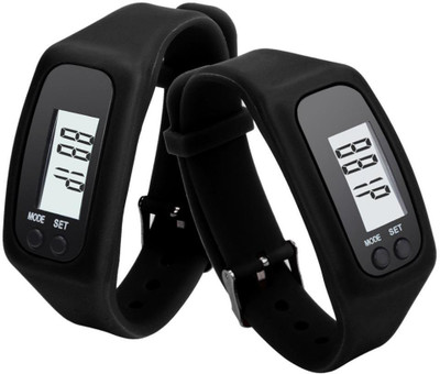 

RHONNIUM ® Fashion Digital LCD Pedometer Run Step Walking Distance Calorie Counter Watch Bracelet(Black Strap, Size : Free Size), Taupe