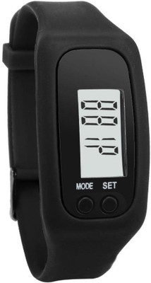

RHONNIUM ® Sports Wrist Watches, Digital LCD Walking Distance Run Step Watch Bracelet(Black Strap, Size : Free Size), Charcoal