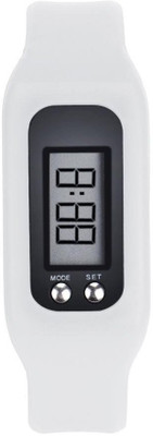 

RHONNIUM ™ Men Women Digital LCD Pedometer Run Step Walking Distance Calorie Counter Bracelet Sport(White Strap, Size : Free Size), Antiquewhite