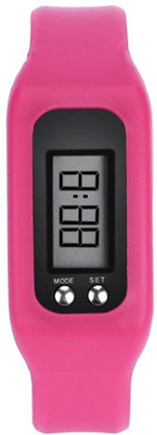 

RHONNIUM ® Men Women Digital LCD Pedometer Run Step Walking Distance Calorie Counter Bracelet Sport(Pink Strap, Size : Free Size), Light hot pink