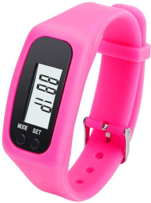 

RHONNIUM ™ Pedometer Bracelet Amaranth pink Smartwatch(Pink Strap Free Size)