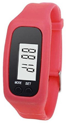 

RHONNIUM ™ Unisex Fashion Digital LCD Pedometer,Ninasill Run Step Walking Distance Calorie Counter Watch Bracelet(Red Strap, Size : Free Size), Carmine
