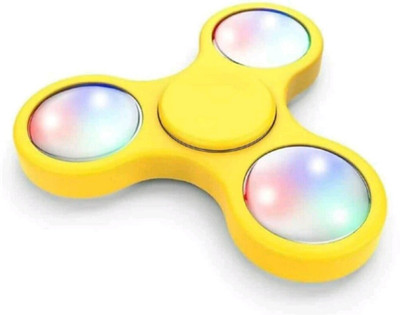 

YAMAMA LED Light Fidget Spinner with Switch Plastic EDC Hand Spinner For Autism and ADHD Relief Focus Anxiety Stress Toys Gift(Yellow)