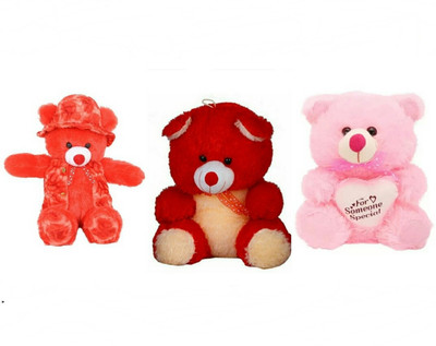 

soniya Enterprises teddy bear - 65 cm(Pink, Red, Brown), Brown;pink;red