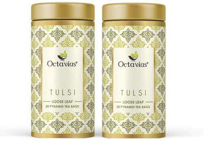 

Octavius Tulsi, Pyramid(Pack of Two) Tulsi Green Tea(20 Bags, Box)