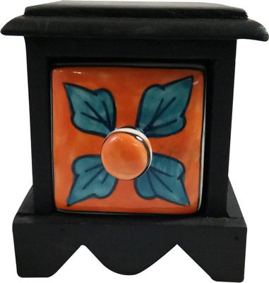 

India Meets India Trinket_Box Jewellery Vanity Box(Wenge Finish (Dark Brown))