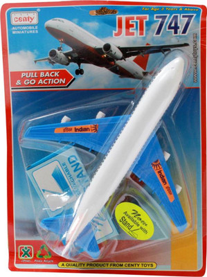 

AM Enterprises Pull Back & Go Action Jet 747 for kids(White)