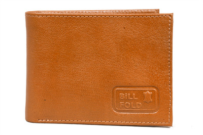 

Bill Fold Artistic Leather Men Tan Genuine Leather Wallet(6 Card Slots)