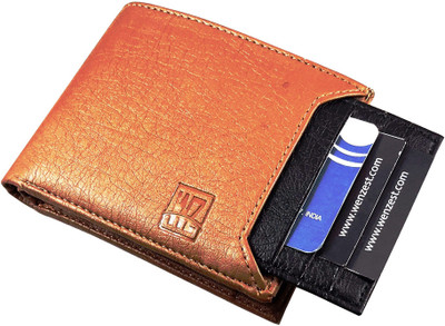 

Wenzest Men Tan, Black Artificial Leather Wallet(6 Card Slots), Tanblack