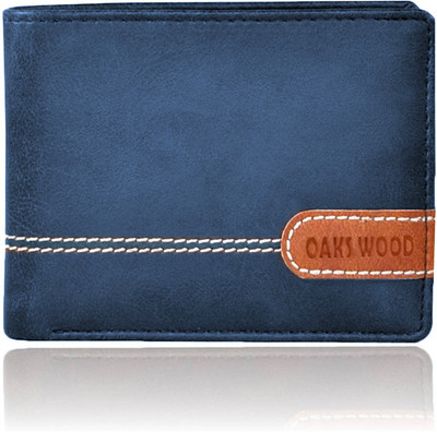 

Oaks Wood Men Brown Genuine Leather Wallet(4 Card Slots)