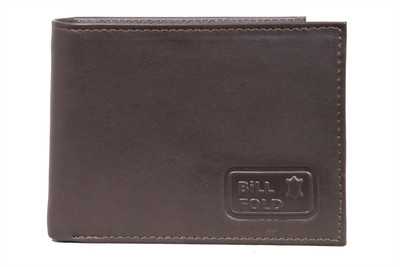 

Bill Fold Artistic Leather Men Brown Genuine Leather Wallet(6 Card Slots)