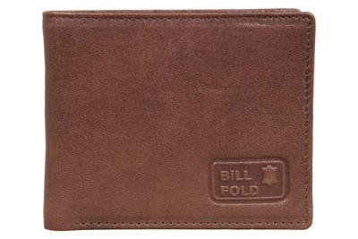 

Bill Fold Artistic Leather Men Brown Genuine Leather Wallet(7 Card Slots)