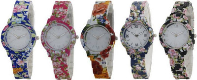 

Talgo New Arrival 2018 Red Robin Season Special RRKIMIO5 KIMIO Multi Colour White Round Dial MultiColour Metal Strap (Combo of 5) RRKIMIO5 Watch - For Girls