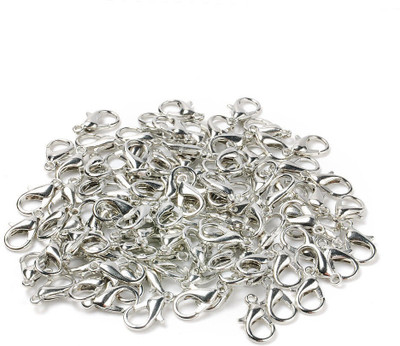 

JAZ Jaz's Lobster Clasp Silver Colour for Jewellery Making Findings Fasteners for hobby/crafts/ jewellery designing work 30 pcs.