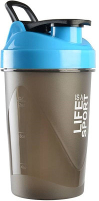 

PRiQ Sports Protein ShakeR/Sipper / Gym Bottle / Water Bottle with New Design Plastic Ball 500 ml Shaker(Pack of 1, Orange), Blue