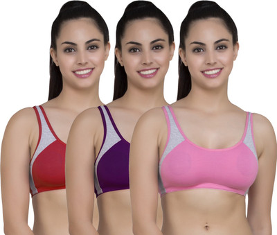 Maamba by Maamba Premium Women Sports Non Padded Bra(Multicolor)