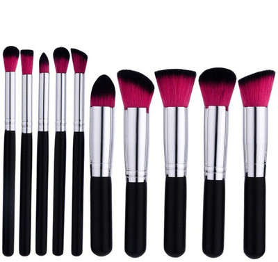 

Foolzy Makeup Brushes Set 10 Pieces Professional Foundation Eyebrow Eyeliner Blush Cosmetics Brush Kit(Pack of 10)