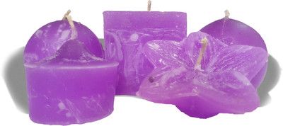 

AAKAAR21 scented purple shading colored combo with bright light and longer lasting -with set of 5 Candle(Purple, Pack of 5)