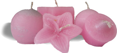

AAKAAR21 scented light pink colored combo with bright light and longer lasting -with set of 5 Candle(Pink, Pack of 5)