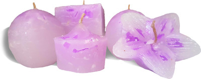 

AAKAAR21 scented white rose shading colored combo with bright light and longer lasting -with set of 5 Candle(White, Pack of 5)