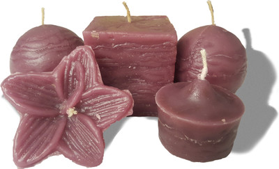 

AAKAAR21 scented mauve colored combo with bright light and longer lasting -with set of 5 Candle(Maroon, Pack of 5)