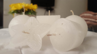 

AAKAAR21 scented off white colored combo with bright light and longer lasting -with set of 5 Candle(White, Pack of 5)