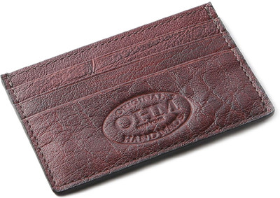 

OHM NEWYORK Card Holder 8 Card Holder(Set of 1, Brown)